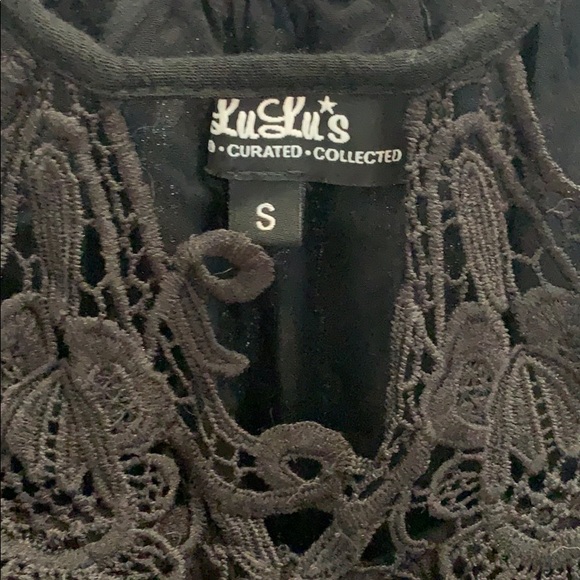 LULUS BLACK BABY DOLL LACE DRESS - Picture 3 of 5